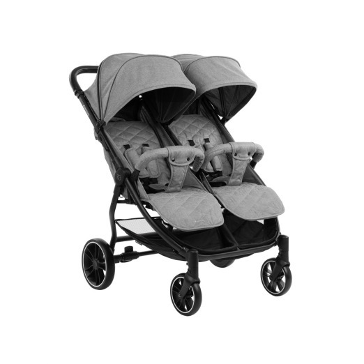 Carrito Gemelar HAPPY 2 Gris Claro KIKKABOO