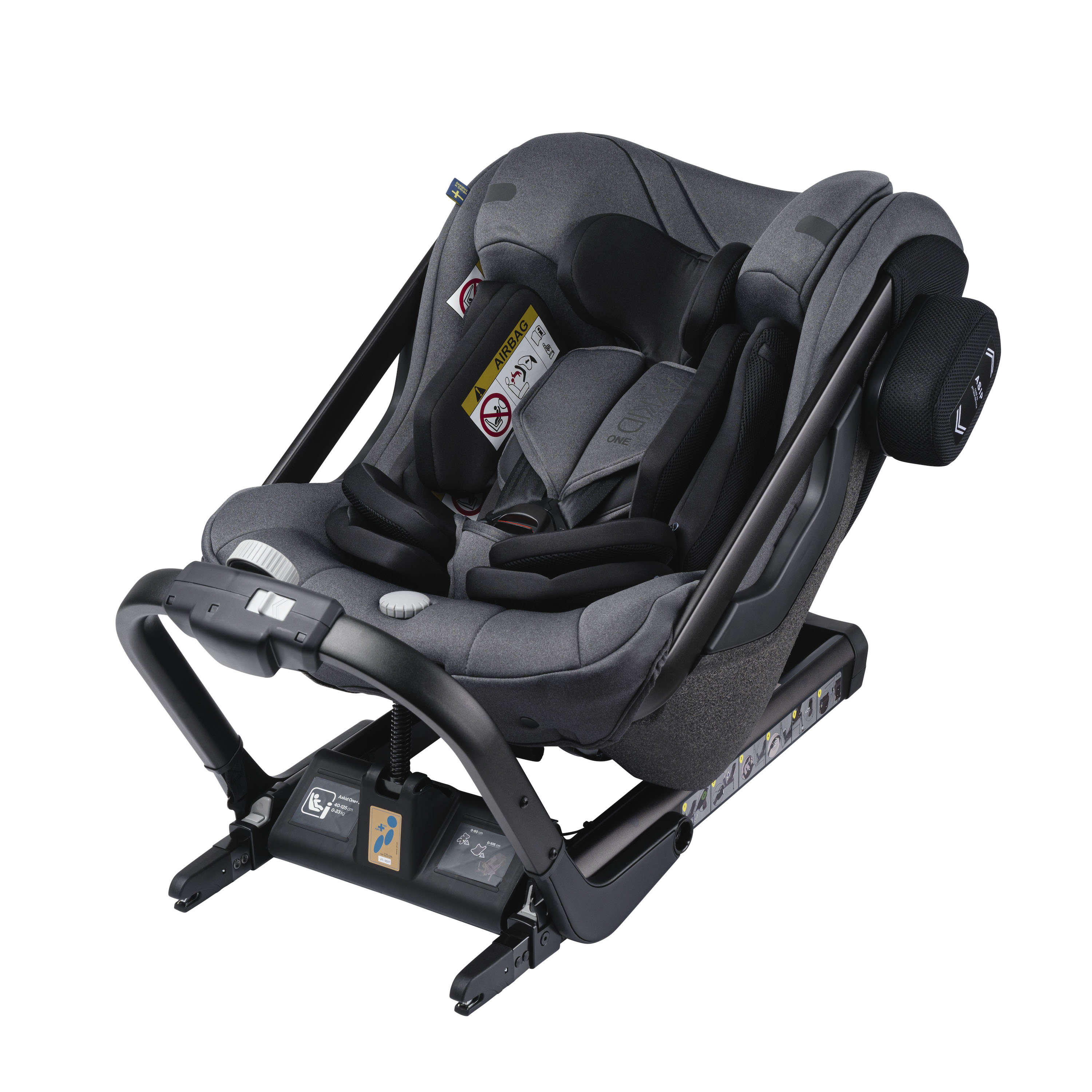 Silla de Auto Acontramarcha ONE 2 PLUS de 40-125 cm Gris Melange AXKID