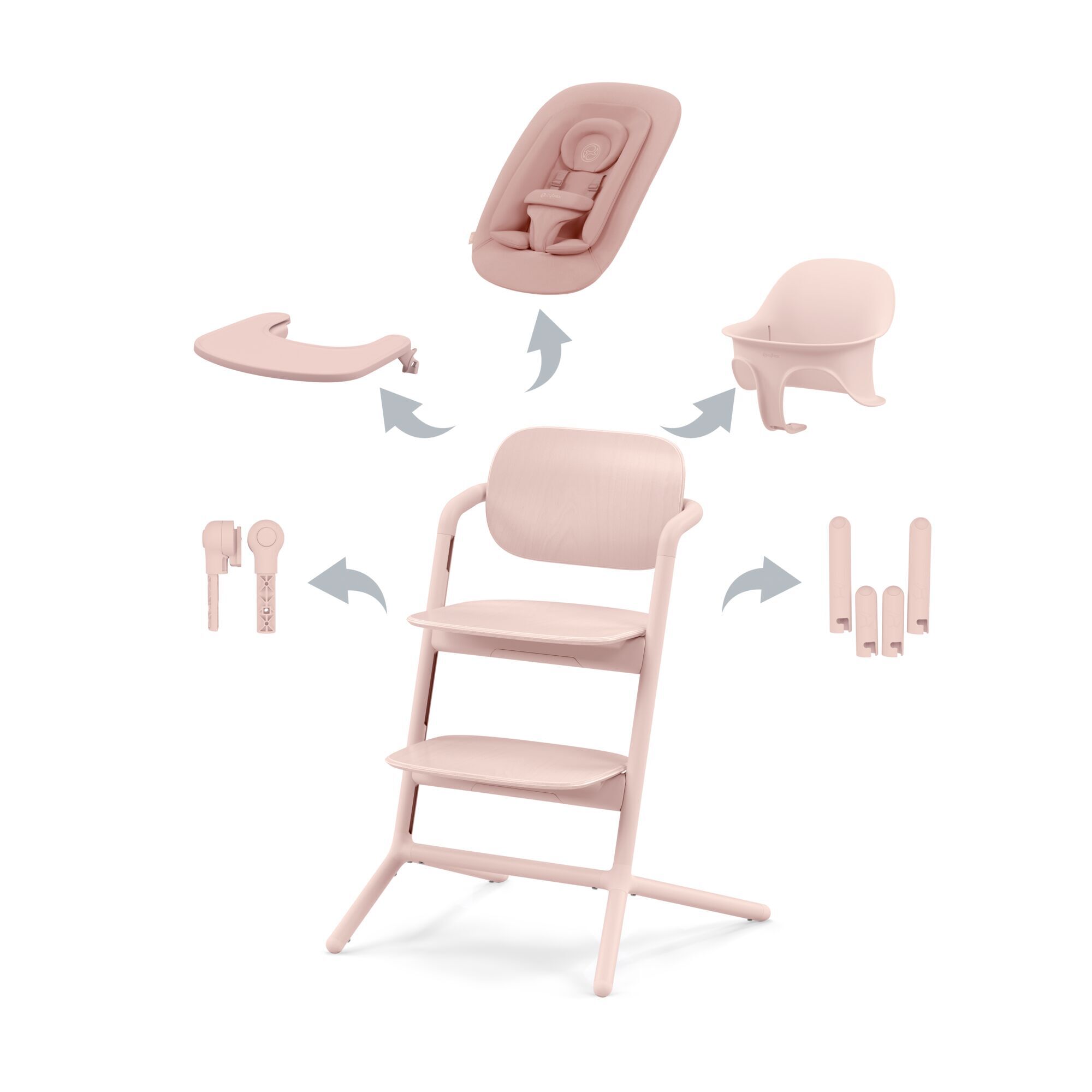 Trona Silla LEMO 4 en 1 Pearl Pink CYBEX