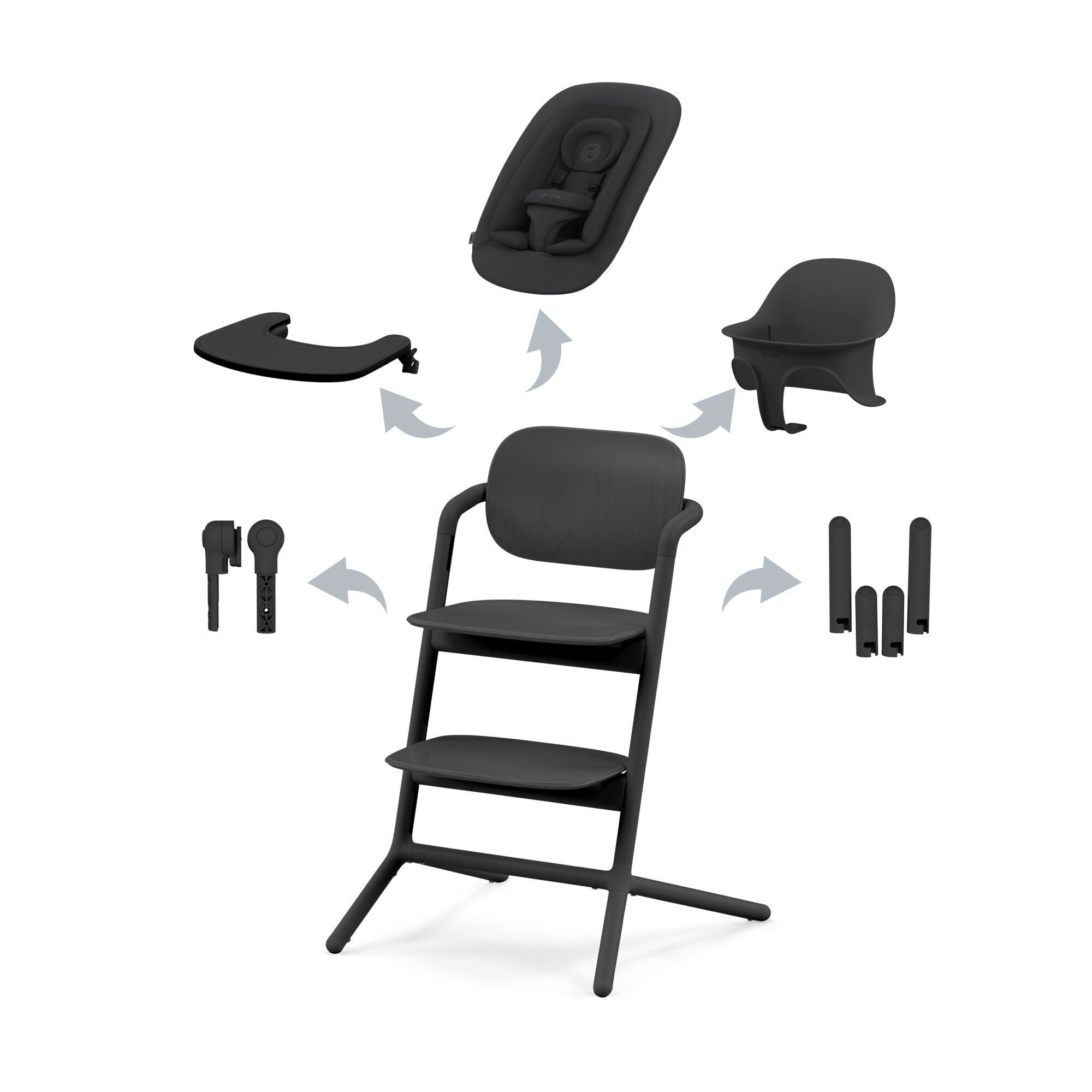 Trona Silla LEMO 4 en 1 Stunning Black CYBEX
