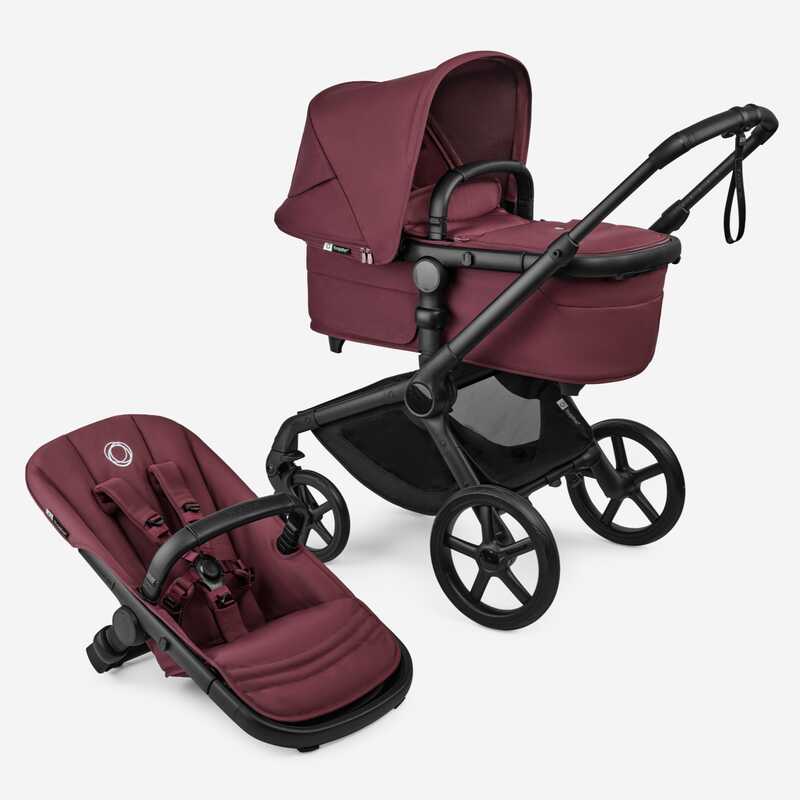 Cochecito Dúo BUGABOO FOX 5 RENEW Capazo y Silla Rojo Cereza