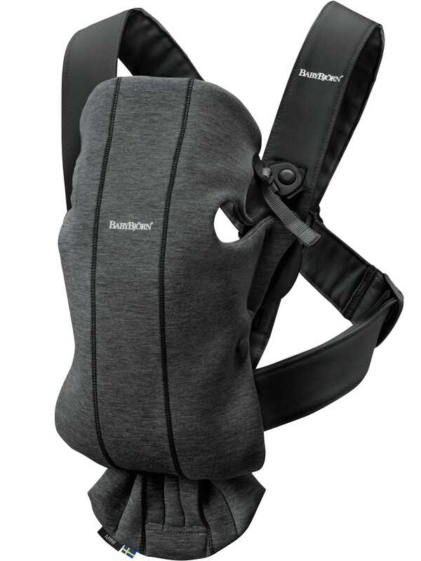 Mochila portabebé MINI 3D Jersey Gris Carbón BABYBJÖRN