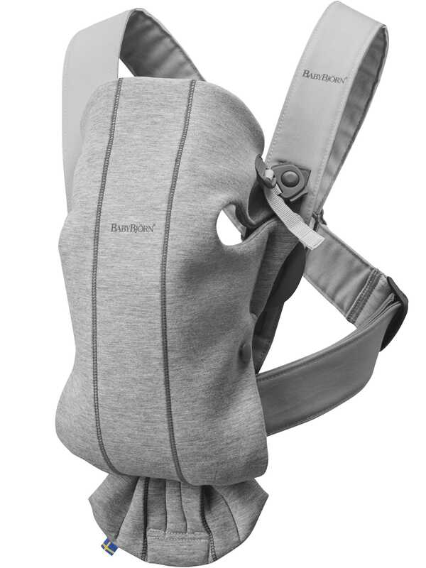 Mochila portabebé MINI 3D Jersey Gris Claro BABYBJÖRN