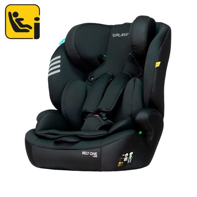 Silla Auto Gr 1/2/3 BELT ONE I-SIZE Black Wings PLAY