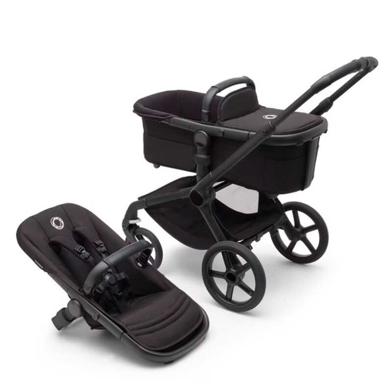Cochecito Dúo BUGABOO FOX 5 RENEW Capazo y Silla Chasis Negro
