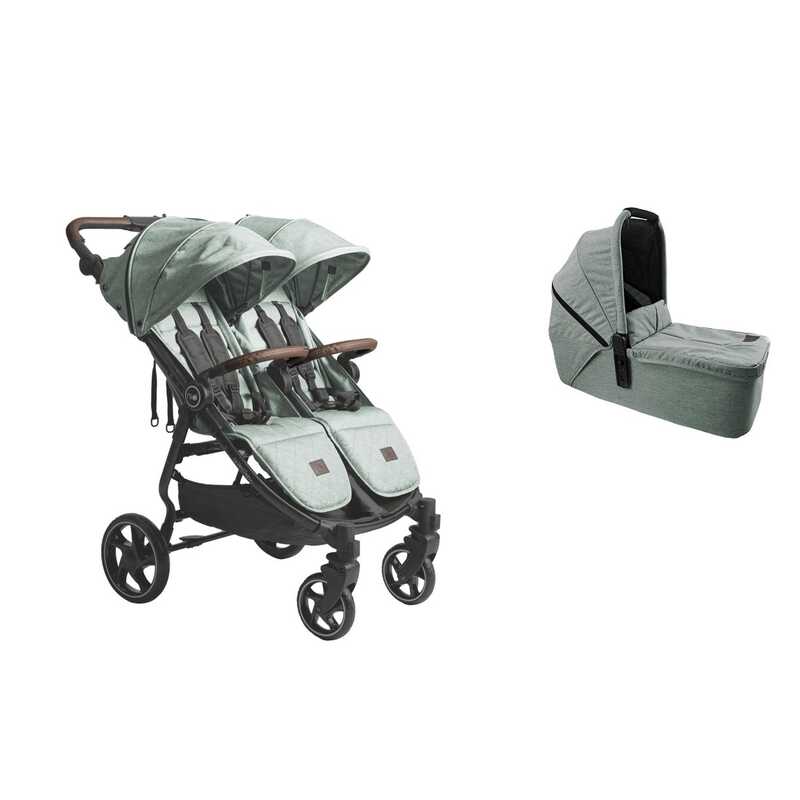 Cochecito Gemelar dúo 1 Capazo VentTwin + Leaf NIU