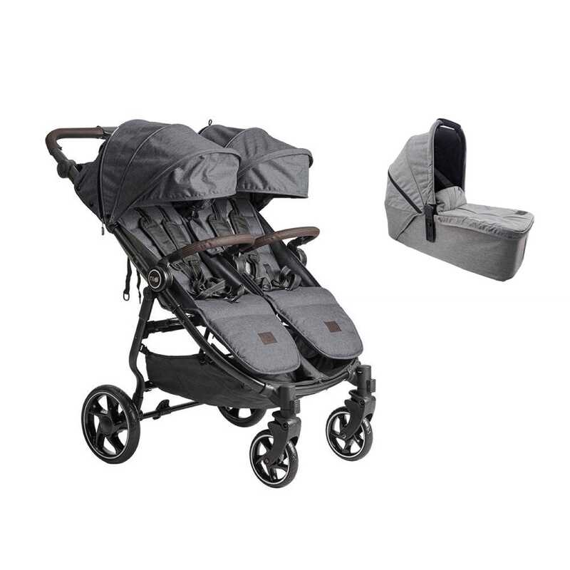 Cochecito Gemelar dúo 1 Capazo VentTwin + Moon NIU