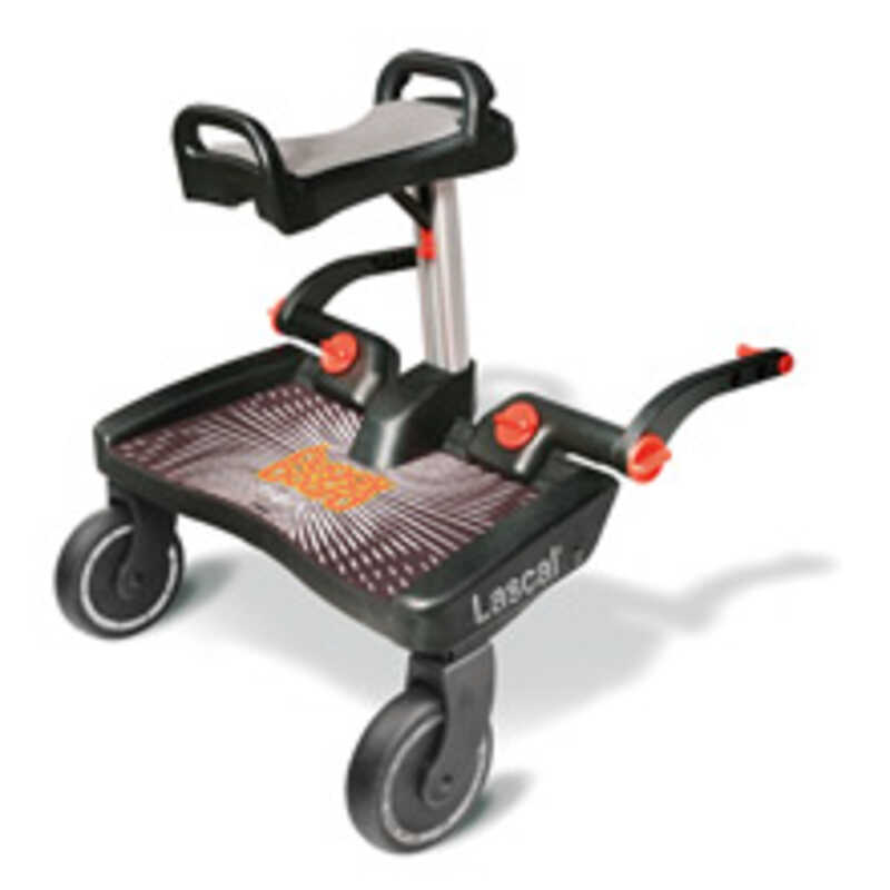 Patinete BUGGY BOARD MAXI Negro + Asiento Gris LASCAL