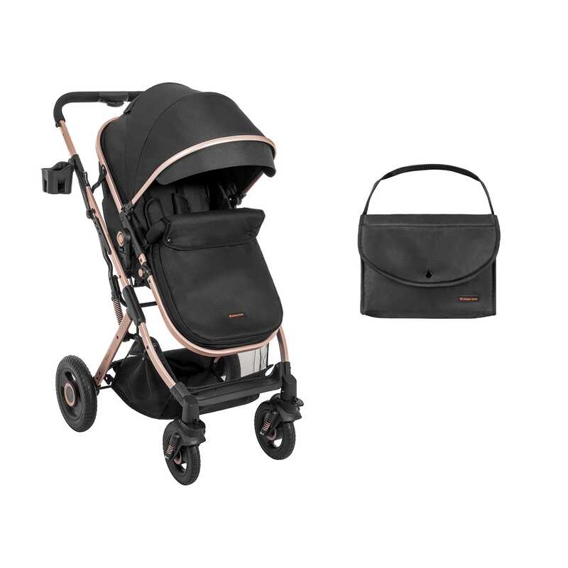 Cochecito de Bebé 2 en 1 SCARLETT Negro KIKKABOOO