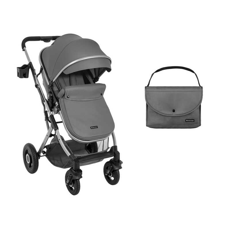 Cochecito de Bebé 2 en 1 SCARLETT Gris Oscuro KIKKABOOO