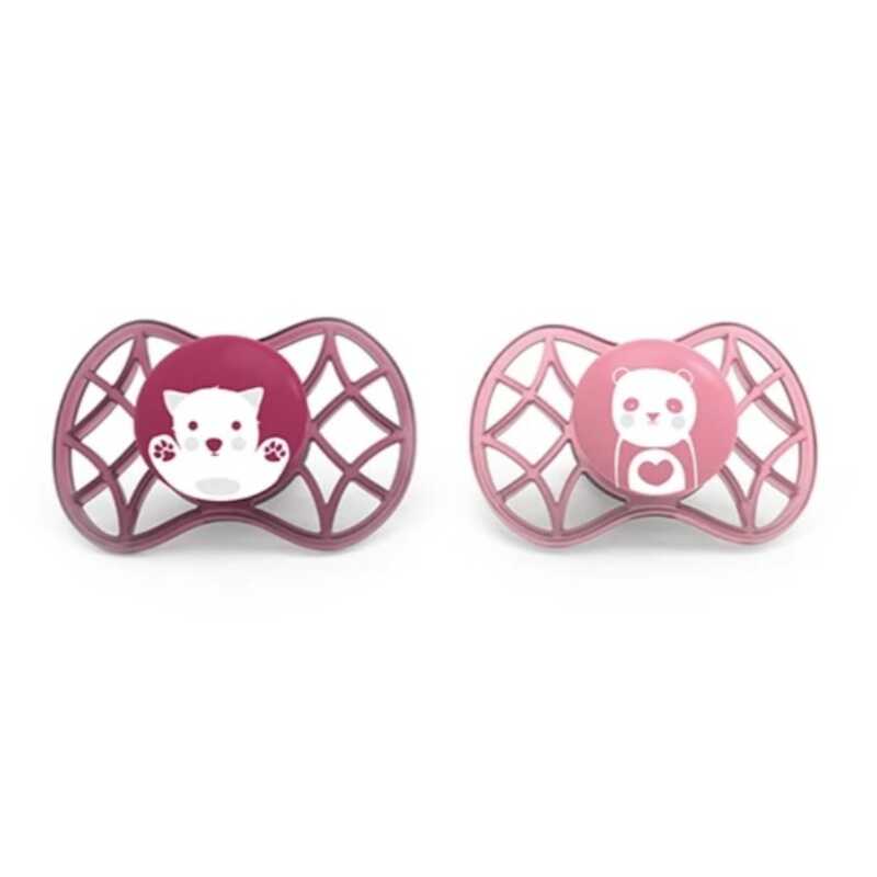 Set 2 Chupetes Tetina Anatómica Air55 Explorer 6m+ Rosa NUVITA