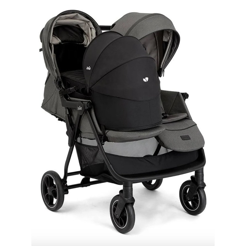 Cochecito gemelar con 1 capazo soft ESTRELLA Evergrenn JOIE