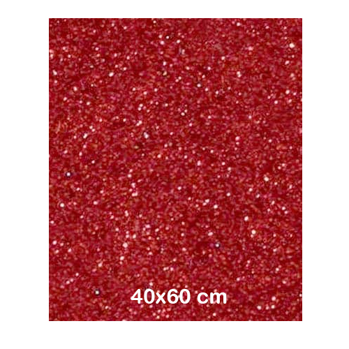 GOMA EVA TEX.GLITTER DE 40X60 ROJO