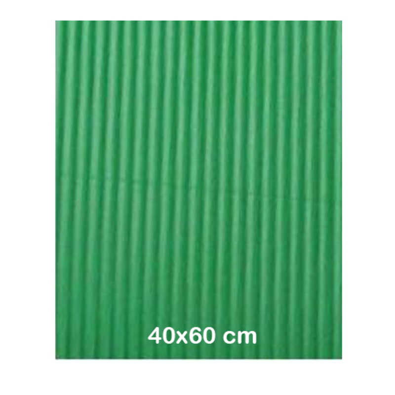GOMA EVA VERDE FLOJO ONDULADA 60X40CM