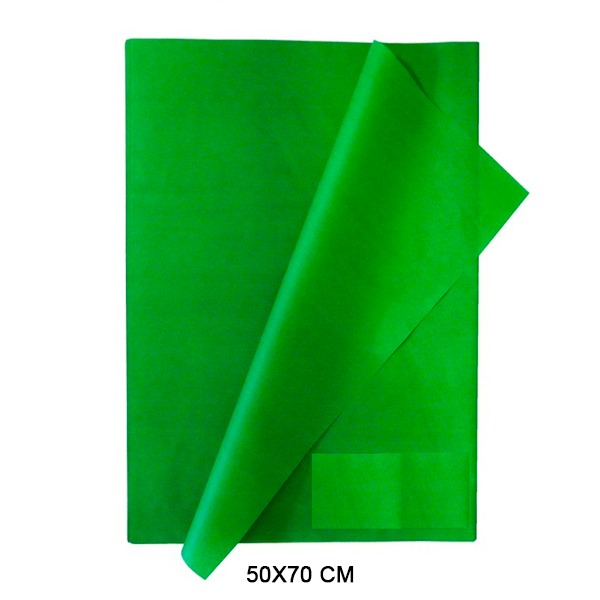 PAQUETE 26 HOJAS SEDA VERDE FUERTE 50X7