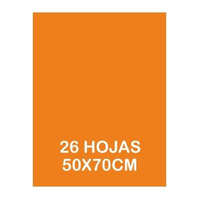 PAQUETE 26 HOJAS SEDA NARANJA FUERTE