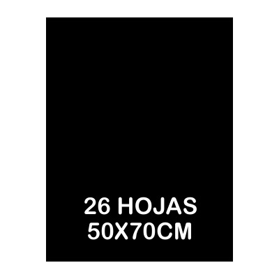 PAQUETE 26 HOJAS SEDA NEGRO 50X70CM