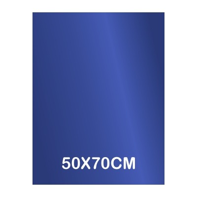 HOJA SEDA AZUL METALIZADO 50X70CM