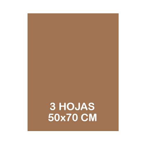 SEDA MARRON ROLLO 3 HOJAS 50X70