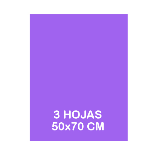SEDA VIOLETA ROLLO 3 HOJAS 50X70