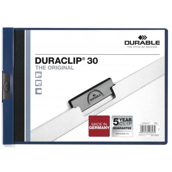 DURACLIP APAISADO A4 30 HOJAS AZUL
