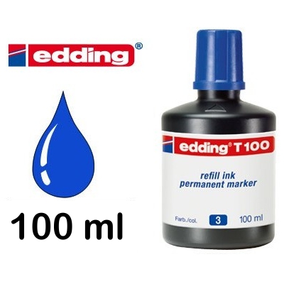 BOTELLA TIN. ROTUL/PERMAN.100ML.AZUL