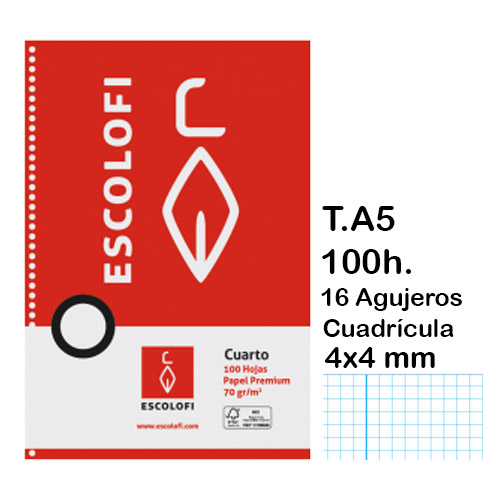 RECAMBIO T.A5 100H CUADRICULA 4X4 11 TA