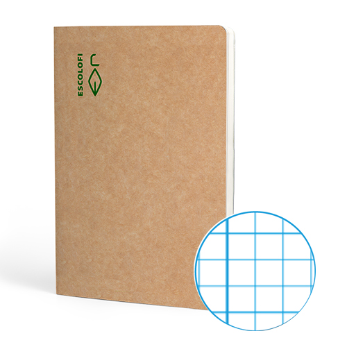 LIBRETA RECICLADA A5 GRAPADA 50H 5X5MM
