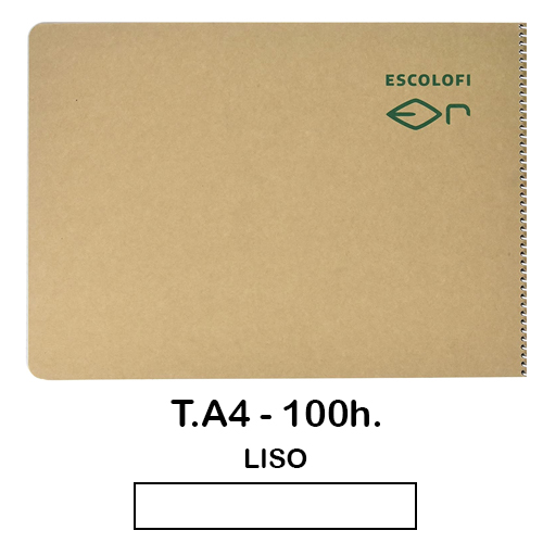 BLOC ESPIRAL A4 T/DURA 100H 80GR LISO