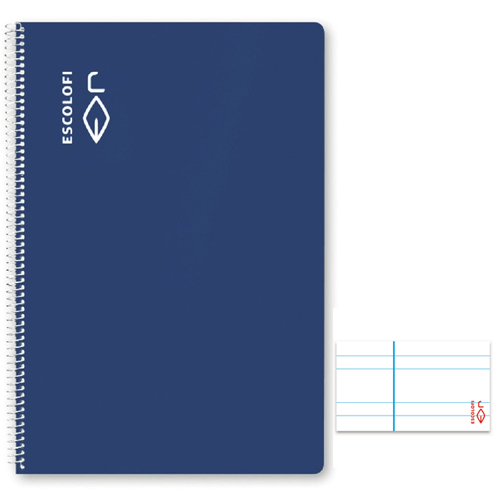 LIBRETA DIN A4 80H PAUTA 3'5MM AZUL