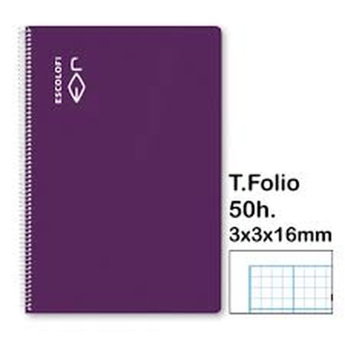 LIBRETA T.FOLIO 8X8MM C/M 100H VIOLETA