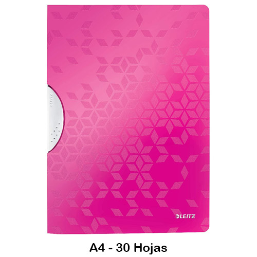 CARPETA COLORCLIP LEITZ 30 HOJAS FUCSIA