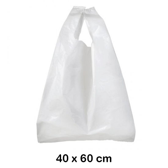 PAQUETE 200 BOLSAS CAMISETA 40X60 BLANC