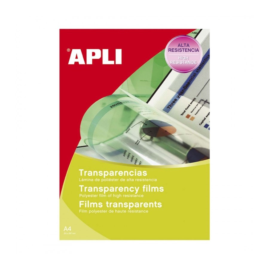 CAJA 100 TRANSPARENCIAS A4 FOTOCOPIADORA