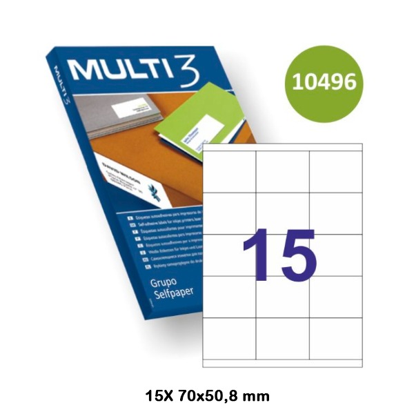 CAJA 100H. ETIQUETAS MULTI 3 70X50.8MM