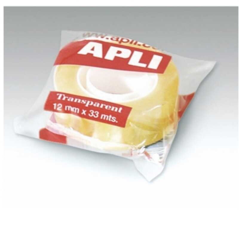 CINTA ADHESIVA 12X33MM TRANSPARENTE APL