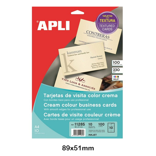 TARJETAS COLOR CREMA INKJET DIN A4 230G