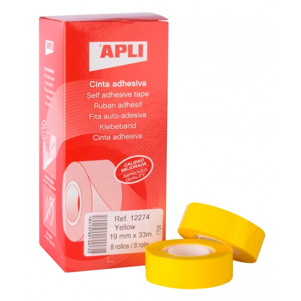 CINTA ADHESIVA 19X33MM AMARILLO