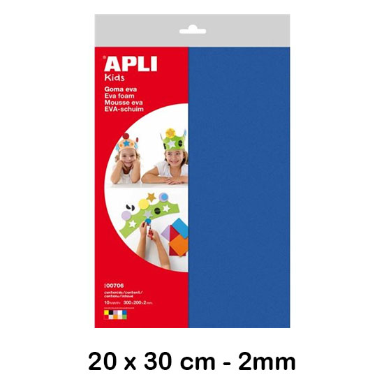PACK 10H GOMA EVA 20X30CM COLORES VARIO