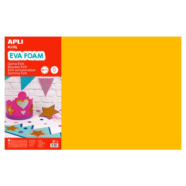 GOMA EVA NARANJA 60X40CM 2MM