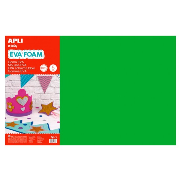 GOMA EVA VERDE FUERTE 60X40CM 2MM
