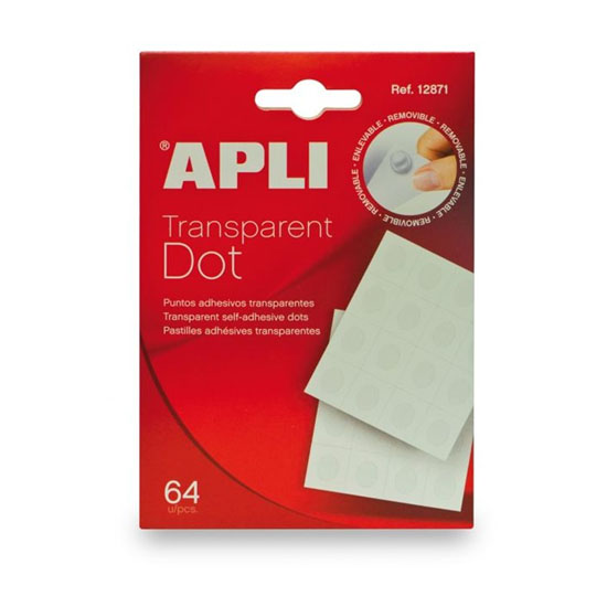 PACK 64 GOTAS ADHESIVO REMOVIBLE APLI