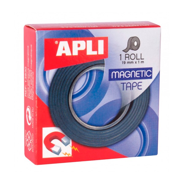 CINTA MAGNÉTICA ADHESIVA APLI 19MM X1M