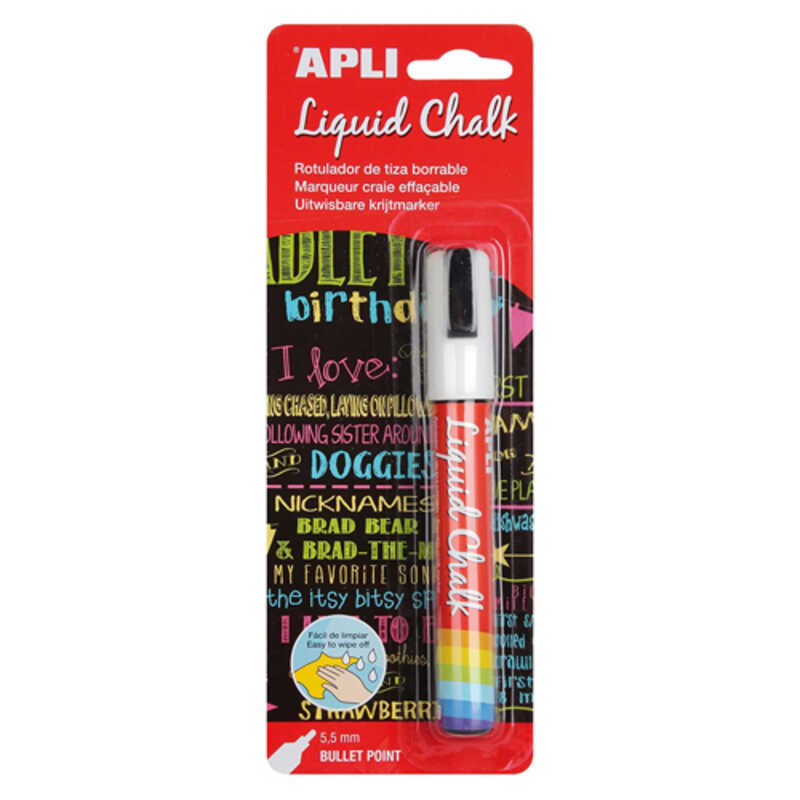 ROTULADOR LIQUID CHALK 5,5MM BLANCO