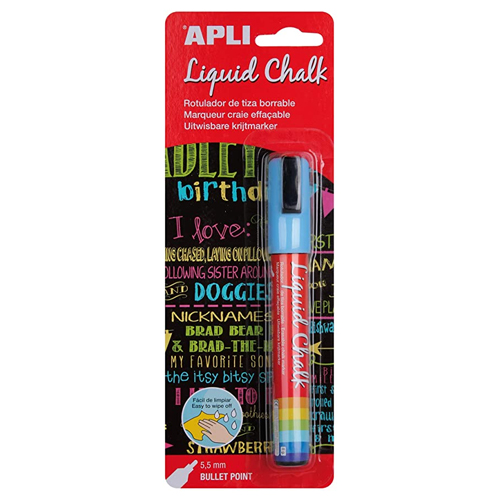ROTULADOR LIQUID CHALK 5,5MM AZUL