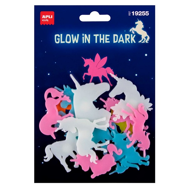 PEG.UNICORNIOS LUMINISCENTES COLOR 12 U