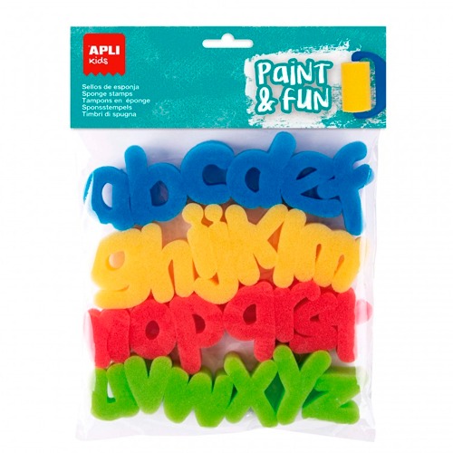 PAQ. 26 ESPONJAS ABECEDARIO MINUSCULAS