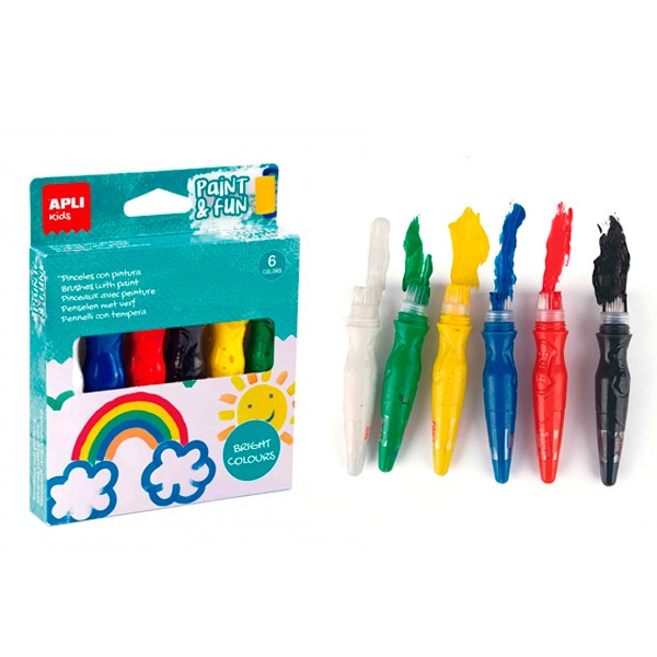 B.TEMPERAS COLORES BRILLANTES 14ML 6U