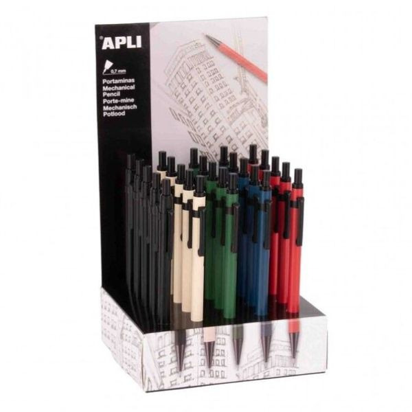 PORTAMINAS 0.7MM COLORES METAL  VARIADO