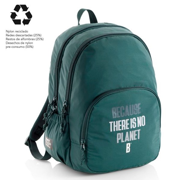 MOCHILA TRIPLE OSLO RECICL. VERDE